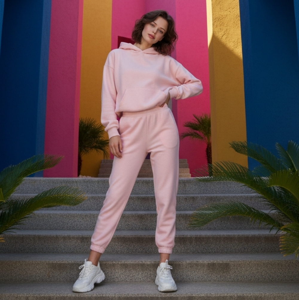 Beulah Soft Pink Jogger SET